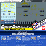 GUNDAM DECAL 72 CHAR'S COUNTERATTACK NEO ZEON for 1/144 SCALE