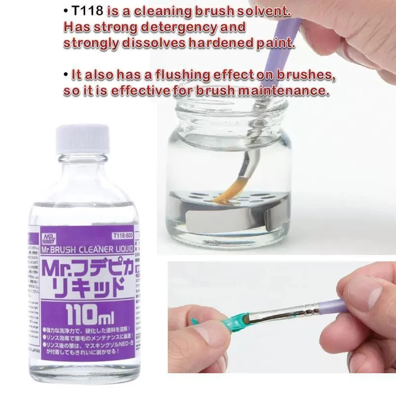 MR HOBBY T118 MR BRUSH CLEANER LIQUID 110ML MR HOBBY T118 MR BRUSH CLEANER LIQUID 110ML