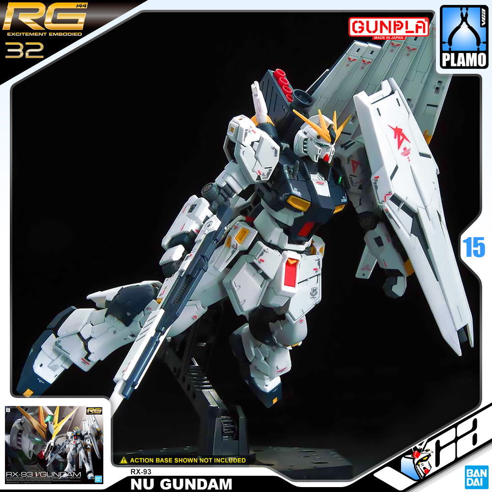 Bandai Gunpla Real Grade 1/144 RG RX-93 NU GUNDAM Plastic Model Kit Toy VCA Singapore Bandai Gunpla Real Grade 1/144 RG RX-93 NU GUNDAM Plastic Model Kit Toy VCA Singapore
