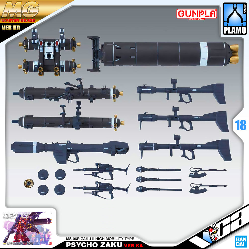 Bandai Gunpla Master Grade 1/00 MG MS-06R Zaku II High Mobility Type Psycho Zaku VER KA Plastic Model Toy VCA Singapore Bandai Gunpla Master Grade 1/00 MG MS-06R Zaku II High Mobility Type Psycho Zaku VER KA Plastic Model Toy VCA Singapore