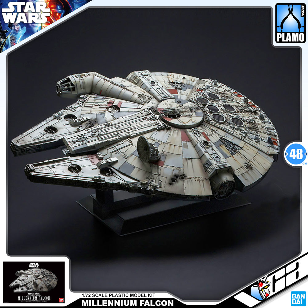 PREMIUM BANDAI STAR WARS PERFECT GRADE PG 1/72 MILLENNIUM FALCON BIG SCALE PLASTIC MODEL TOY KIT VCA GUNDAM SINGAPORE