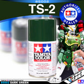 Tamiya 85002 TS-2 Dark Green Spray Paint Can 100ml VCA Gundam Singapore