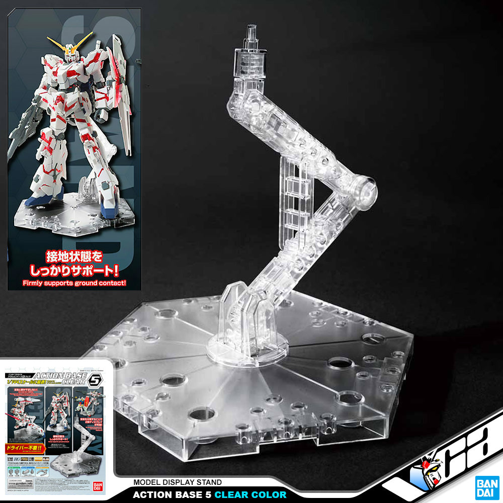 Bandai Display Action Base 5 Clear For Plastic Model Action Toy VCA Gundam Singapore Bandai Display Action Base 5 Clear For Plastic Model Action Toy VCA Gundam Singapore