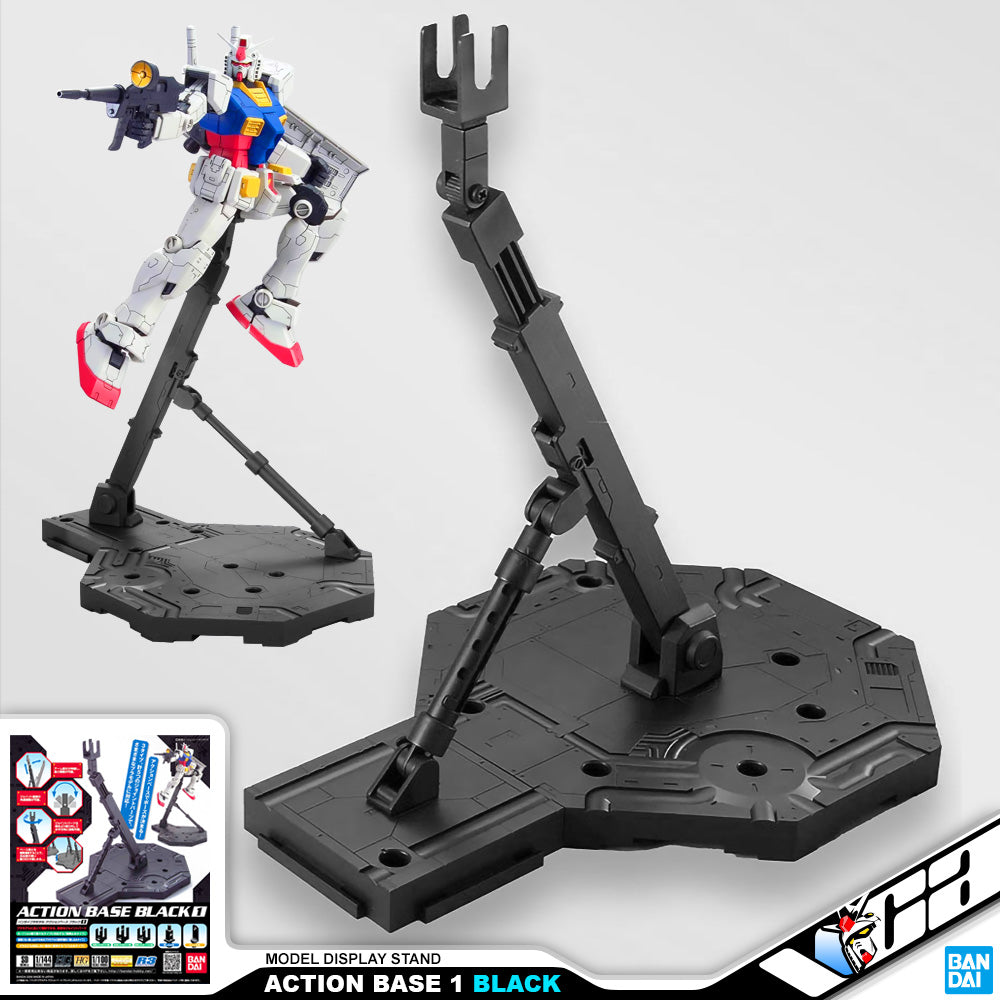 Bandai Action Base 1 Black Color for Gundam Gunpla Plastic Model Kit Bandai Action Base 1 Black Color for Gundam Gunpla Plastic Model Kit