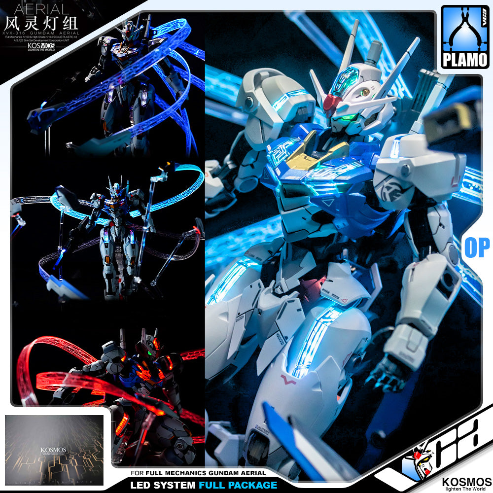 Kosmos Led System for Full Mechanics FM Gundam Aerial (Full Lighting Package) VCA Singapore Kosmos Led System for Full Mechanics FM Gundam Aerial (Full Lighting Package) VCA Singapore