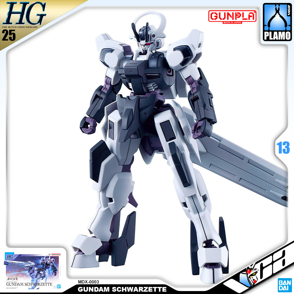 Bandai Gunpla High Grade 1/144 HG Gundam Schwarzette Plastic Model Toy VCA Singapore Bandai Gunpla High Grade 1/144 HG Gundam Schwarzette Plastic Model Toy VCA Singapore