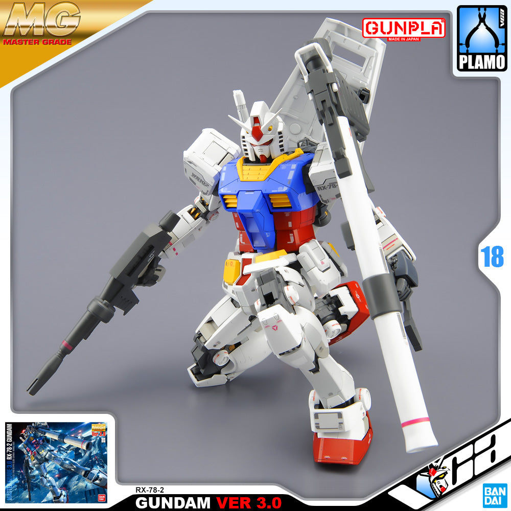 Bandai Gunpla Master Grade 1/100 MG RX-78-2 GUNDAM VER 3.0 Plastic Model Kit Toy VCA Singapore Bandai Gunpla Master Grade 1/100 MG RX-78-2 GUNDAM VER 3.0 Plastic Model Kit Toy VCA Singapore