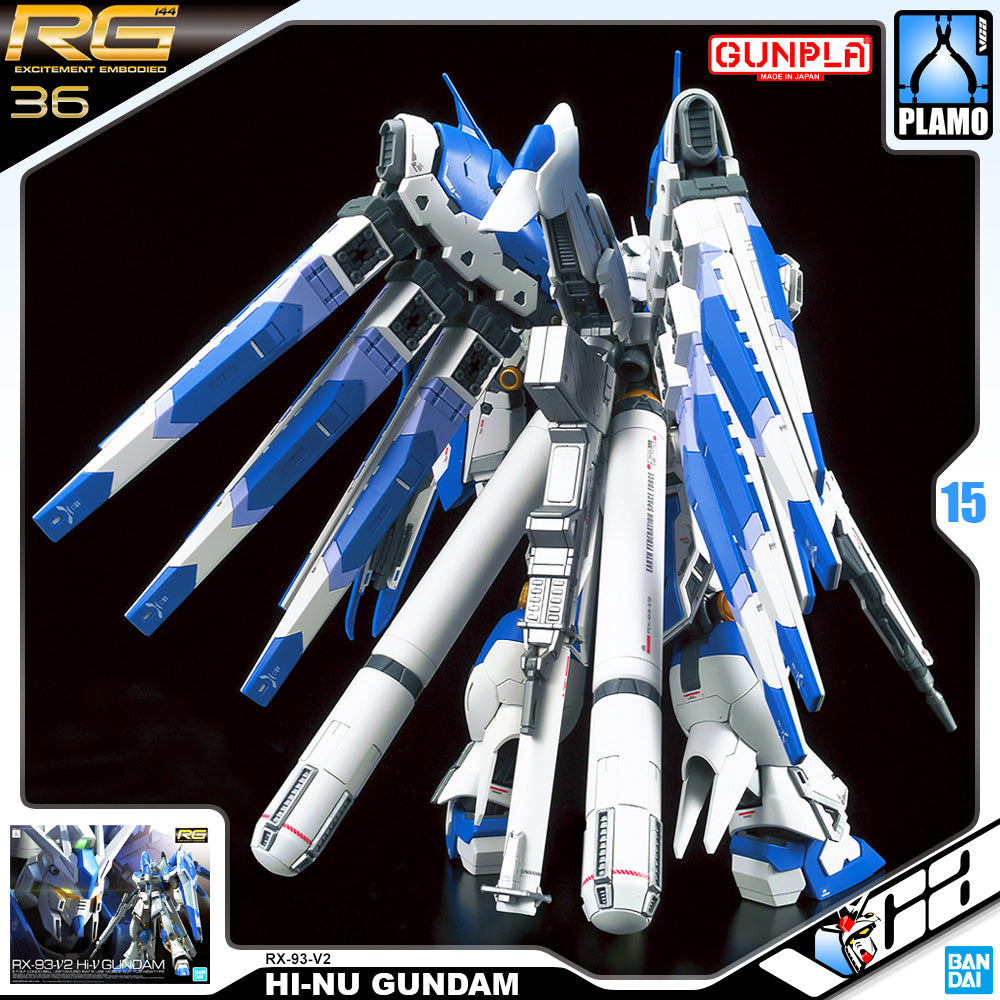 Bandai Gunpla Real Grade 1/144 RG RX-93-V2 Hi-Nu Gundam Plastic Model Action Toy VCA Singapore Bandai Gunpla Real Grade 1/144 RG RX-93-V2 Hi-Nu Gundam Plastic Model Action Toy VCA Singapore