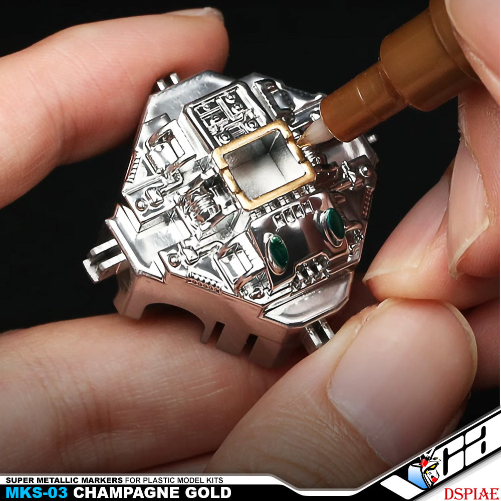 Dspiae Super Metallic Markers MKS-03 Champagne Gold Action Figure Hobby Model Toy Paint VCA Gundam Singapore Dspiae Super Metallic Markers MKS-03 Champagne Gold Action Figure Hobby Model Toy Paint VCA Gundam Singapore