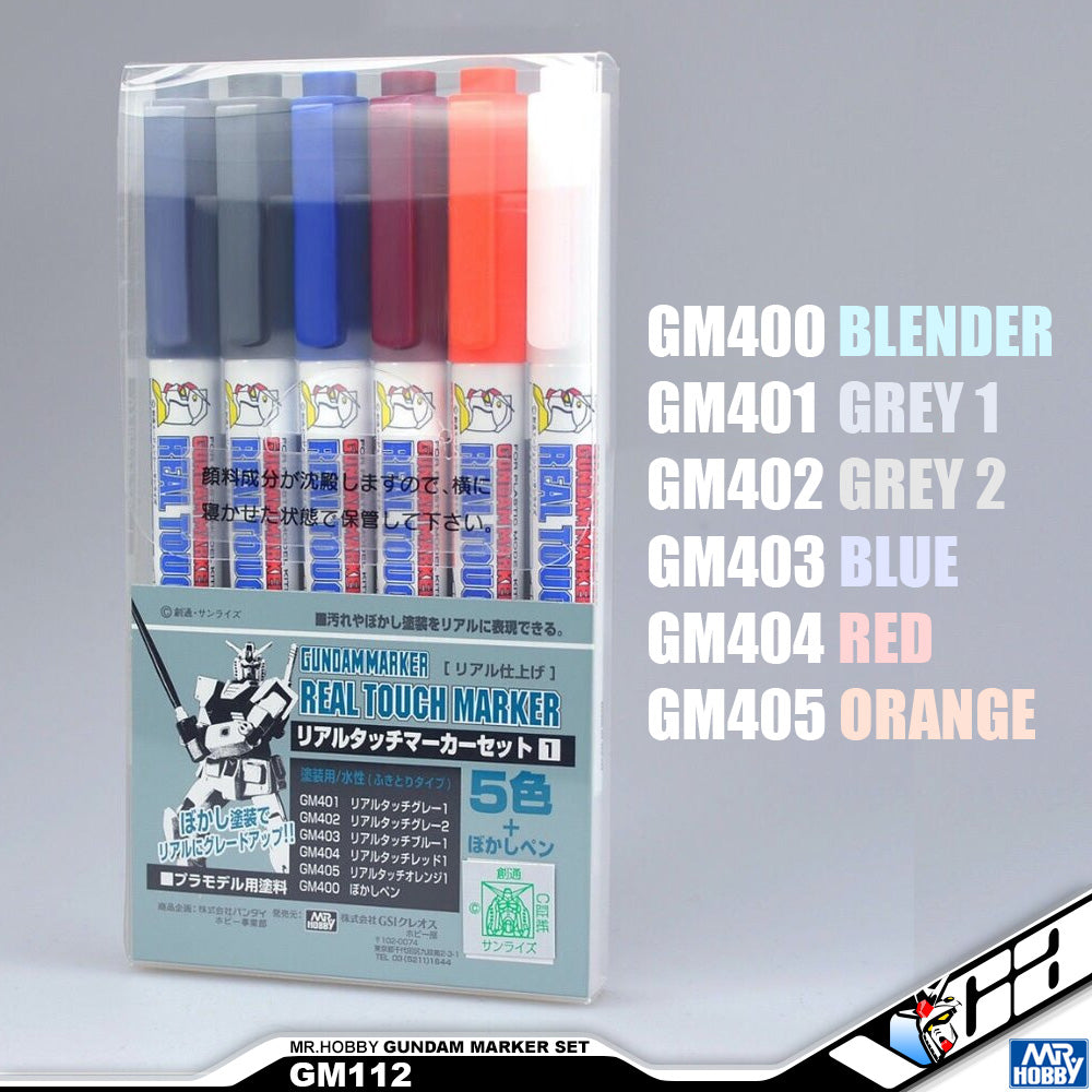 Gsi Creos Mr Hobby Gundam Real Touch Marker Weathering Effect Pen VCA Singapore Gsi Creos Mr Hobby Gundam Real Touch Marker Weathering Effect Pen VCA Singapore