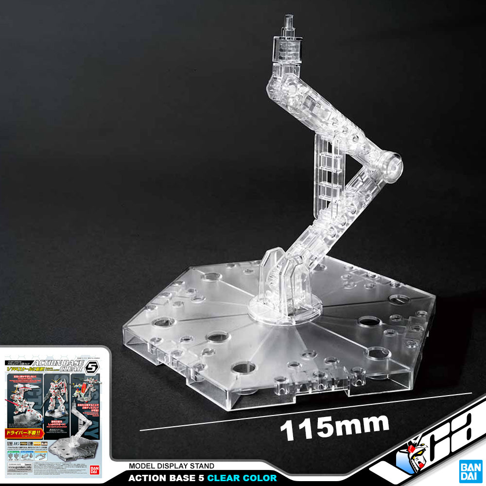 Bandai Display Action Base 5 Clear For Plastic Model Action Toy VCA Gundam Singapore Bandai Display Action Base 5 Clear For Plastic Model Action Toy VCA Gundam Singapore