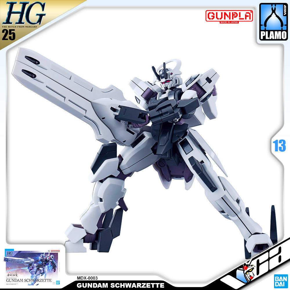 Bandai Gunpla High Grade 1/144 HG Gundam Schwarzette Plastic Model Toy VCA Singapore Bandai Gunpla High Grade 1/144 HG Gundam Schwarzette Plastic Model Toy VCA Singapore