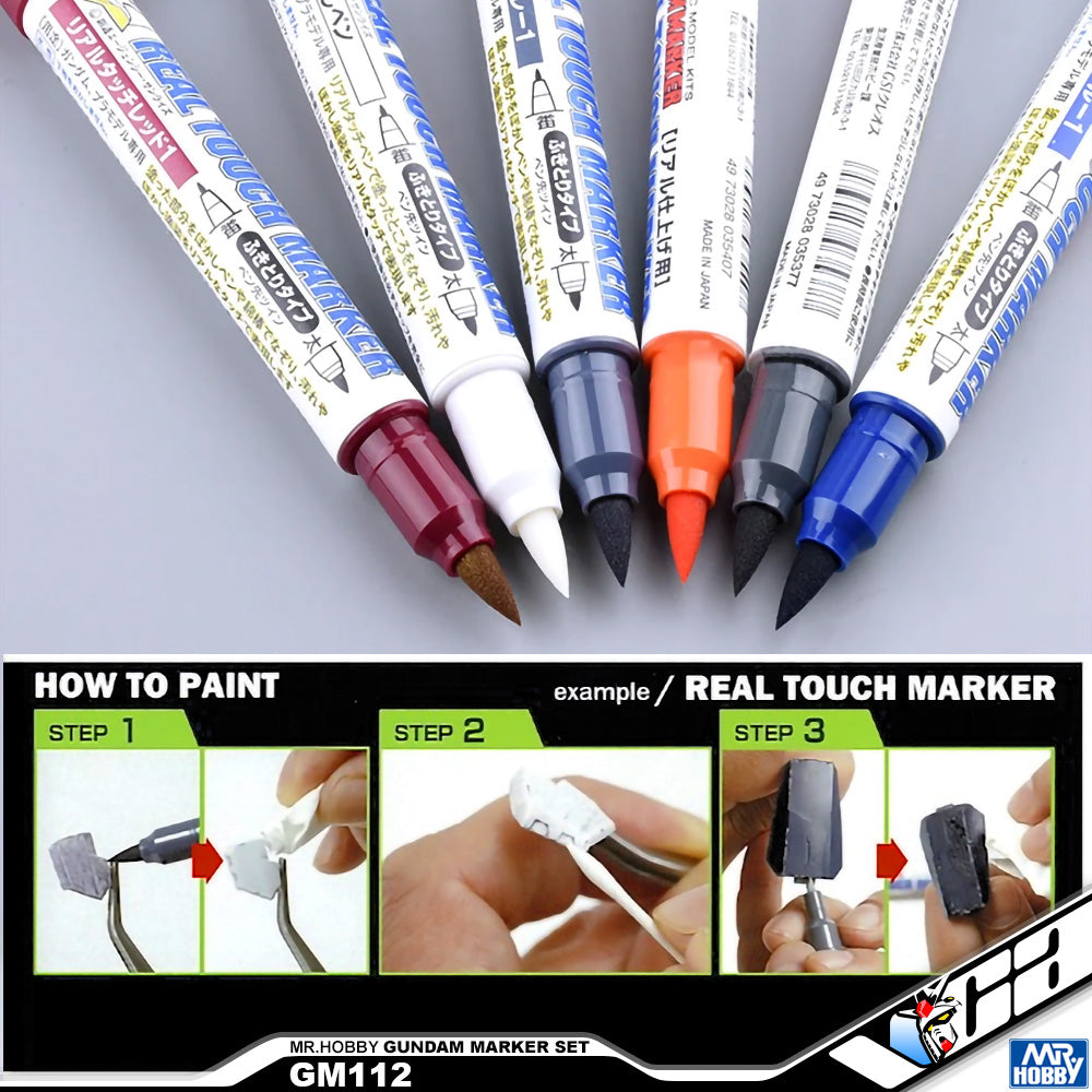 Gsi Creos Mr Hobby Gundam Real Touch Marker Weathering Effect Pen VCA Singapore Gsi Creos Mr Hobby Gundam Real Touch Marker Weathering Effect Pen VCA Singapore