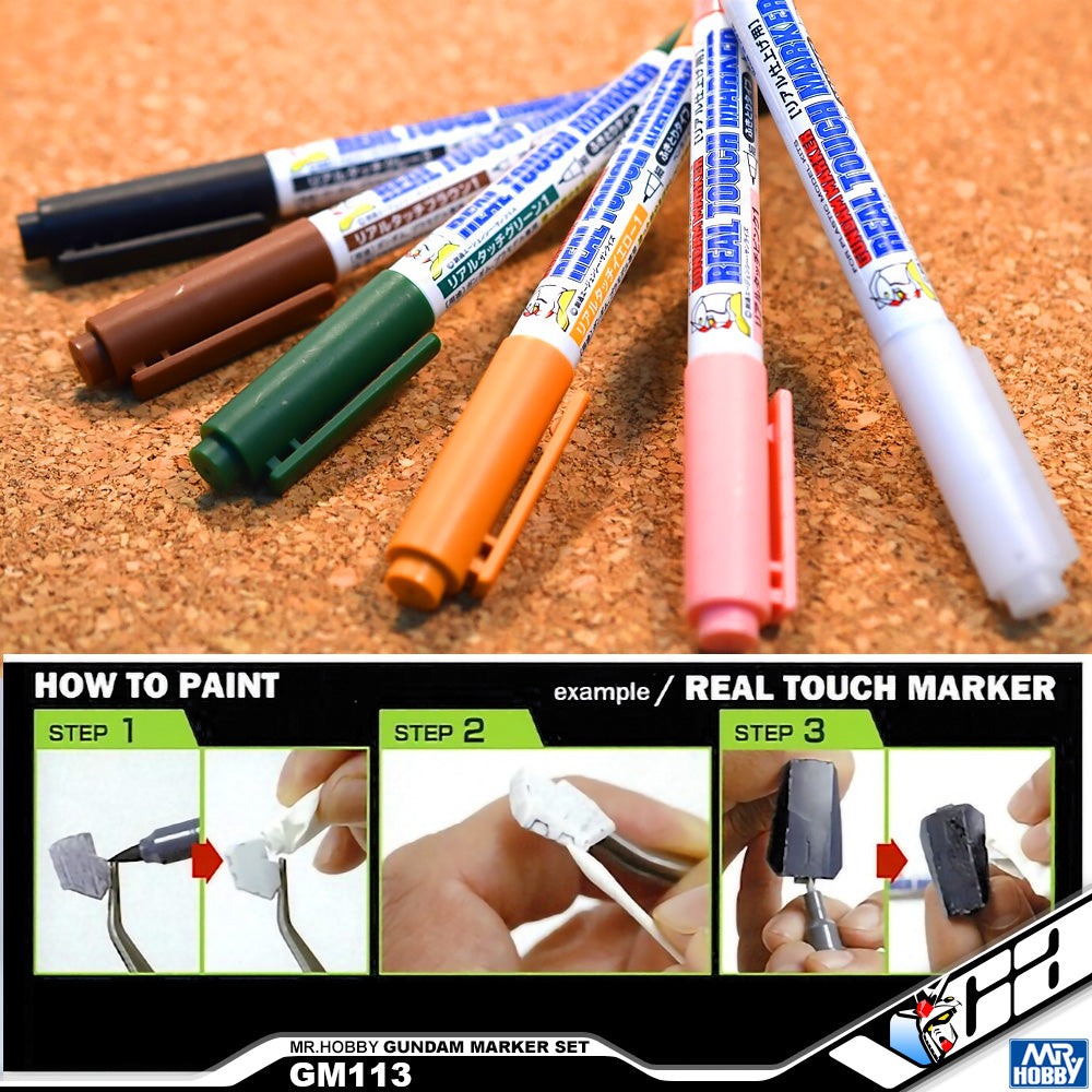 Gsi Creos Mr Hobby Gundam Real Touch Marker Weathering Effect Pen VCA Singapore Gsi Creos Mr Hobby Gundam Real Touch Marker Weathering Effect Pen VCA Singapore