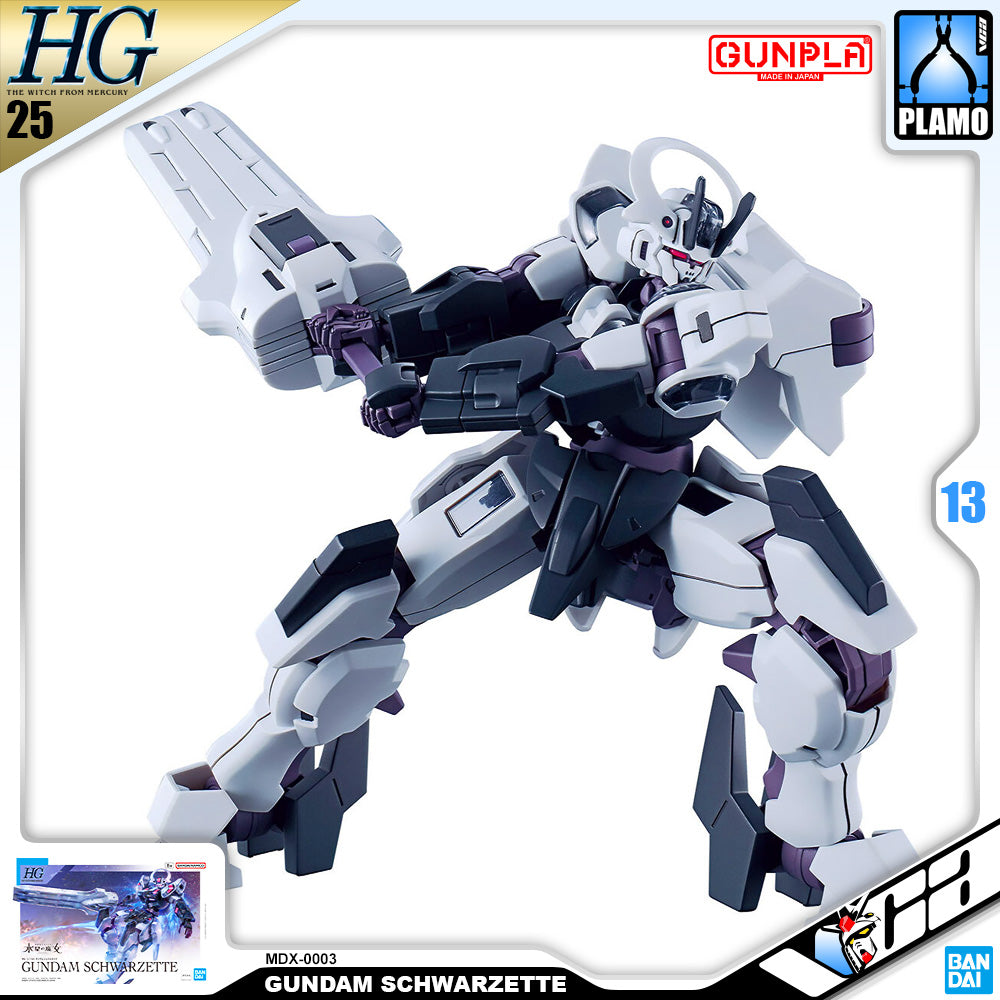 Bandai Gunpla High Grade 1/144 HG Gundam Schwarzette Plastic Model Toy VCA Singapore Bandai Gunpla High Grade 1/144 HG Gundam Schwarzette Plastic Model Toy VCA Singapore
