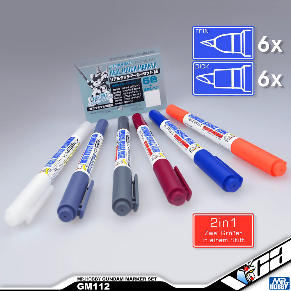 Gsi Creos Mr Hobby Gundam Real Touch Marker Weathering Effect Pen VCA Singapore