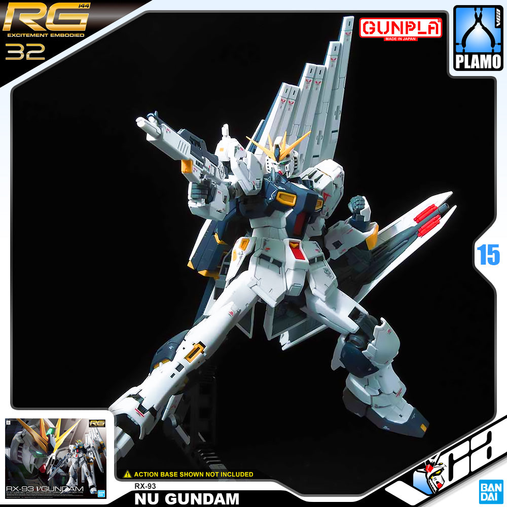 Bandai Gunpla Real Grade 1/144 RG RX-93 NU GUNDAM Plastic Model Kit Toy VCA Singapore Bandai Gunpla Real Grade 1/144 RG RX-93 NU GUNDAM Plastic Model Kit Toy VCA Singapore