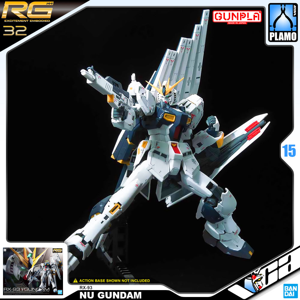 Bandai Gunpla Real Grade 1/144 RG RX-93 NU GUNDAM Plastic Model Kit Toy VCA Singapore