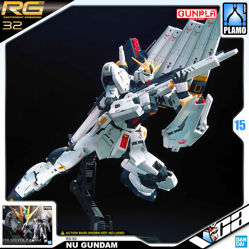 Bandai Gunpla Real Grade 1/144 RG RX-93 NU GUNDAM Plastic Model Kit Toy VCA Singapore Bandai Gunpla Real Grade 1/144 RG RX-93 NU GUNDAM Plastic Model Kit Toy VCA Singapore