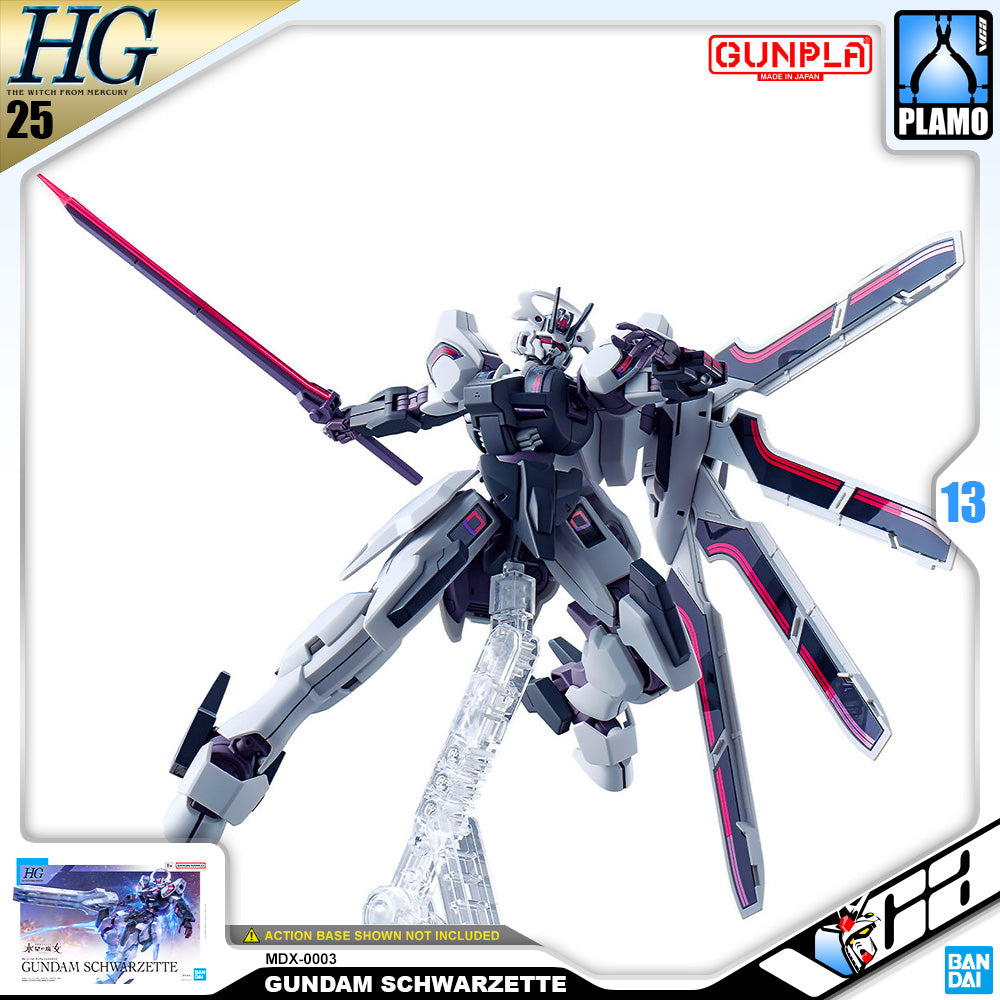 Bandai Gunpla High Grade 1/144 HG Gundam Schwarzette Plastic Model Toy VCA Singapore Bandai Gunpla High Grade 1/144 HG Gundam Schwarzette Plastic Model Toy VCA Singapore