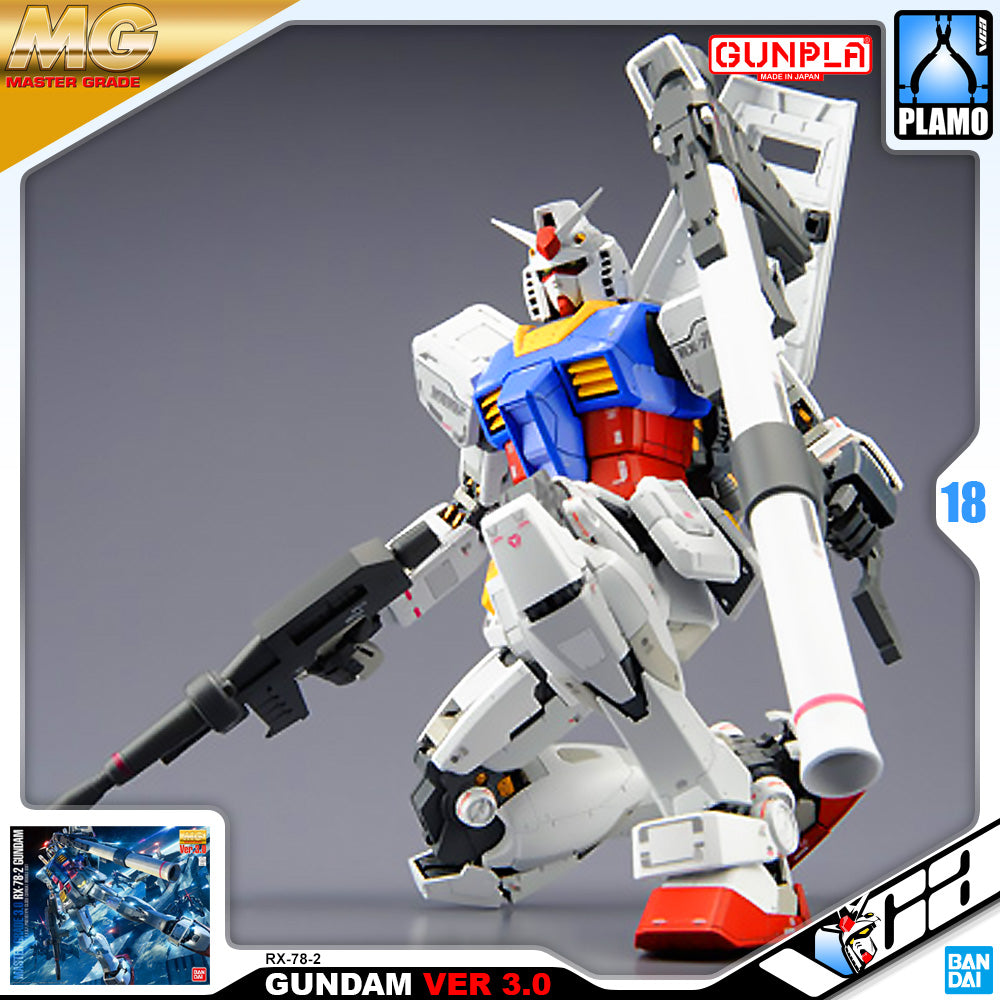 Bandai Gunpla Master Grade 1/100 MG RX-78-2 GUNDAM VER 3.0 Plastic Model Kit Toy VCA Singapore Bandai Gunpla Master Grade 1/100 MG RX-78-2 GUNDAM VER 3.0 Plastic Model Kit Toy VCA Singapore