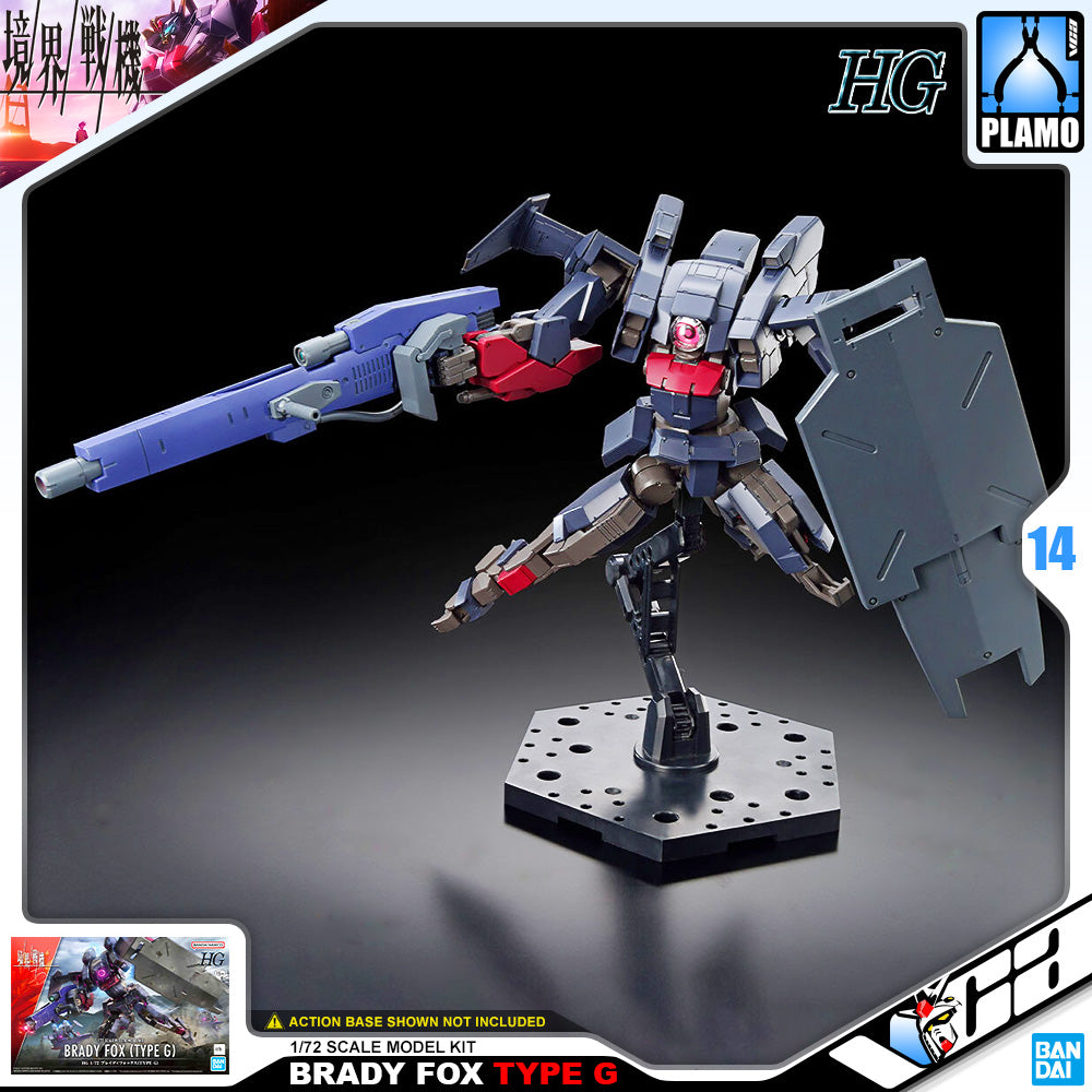 Bandai High Grade Kyoukai Senki HG 1/72 BRADY FOX (TYPE G) Plastic Model Toy VCA Gundam Singapore