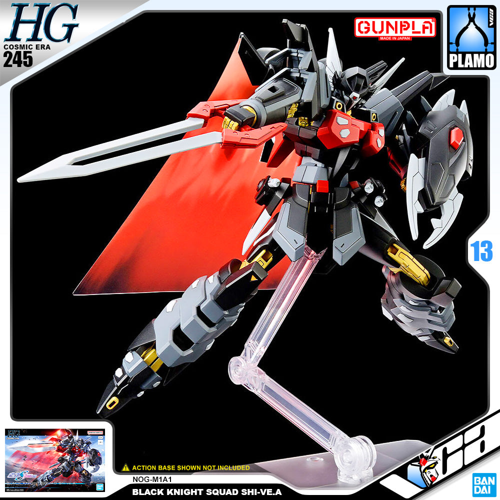 Bandai Gunpla High Grade Cosmic Era HGCE 1/144 HG Black Knight Squad Shi-ve.A Plastic Model Action Toy VCA Gundam Singapore