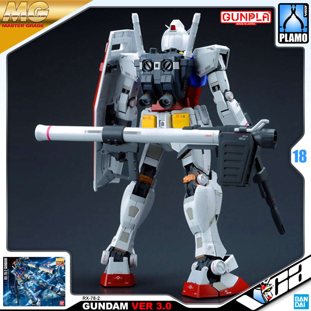 Bandai Gunpla Master Grade 1/100 MG RX-78-2 GUNDAM VER 3.0 Plastic Model Kit Toy VCA Singapore Bandai Gunpla Master Grade 1/100 MG RX-78-2 GUNDAM VER 3.0 Plastic Model Kit Toy VCA Singapore