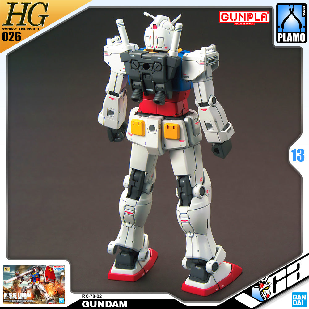 Bandai Gunpla High Grade The Origin HG RX-78-02 Gundam Plastic Model Action Toy VCA Singapore Bandai Gunpla High Grade The Origin HG RX-78-02 Gundam Plastic Model Action Toy VCA Singapore