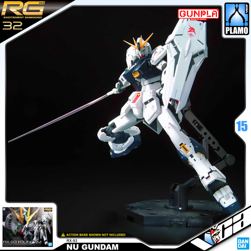 Bandai Gunpla Real Grade 1/144 RG RX-93 NU GUNDAM Plastic Model Kit Toy VCA Singapore Bandai Gunpla Real Grade 1/144 RG RX-93 NU GUNDAM Plastic Model Kit Toy VCA Singapore