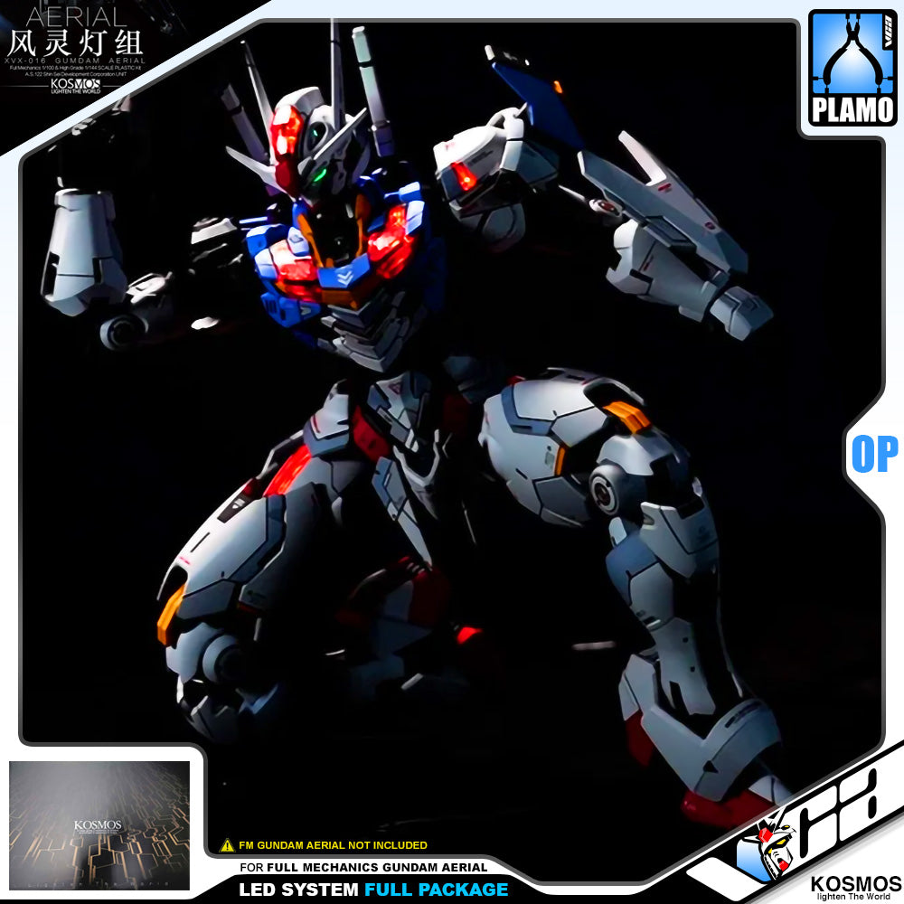 Kosmos Led System for Full Mechanics FM Gundam Aerial (Full Lighting Package) VCA Singapore Kosmos Led System for Full Mechanics FM Gundam Aerial (Full Lighting Package) VCA Singapore