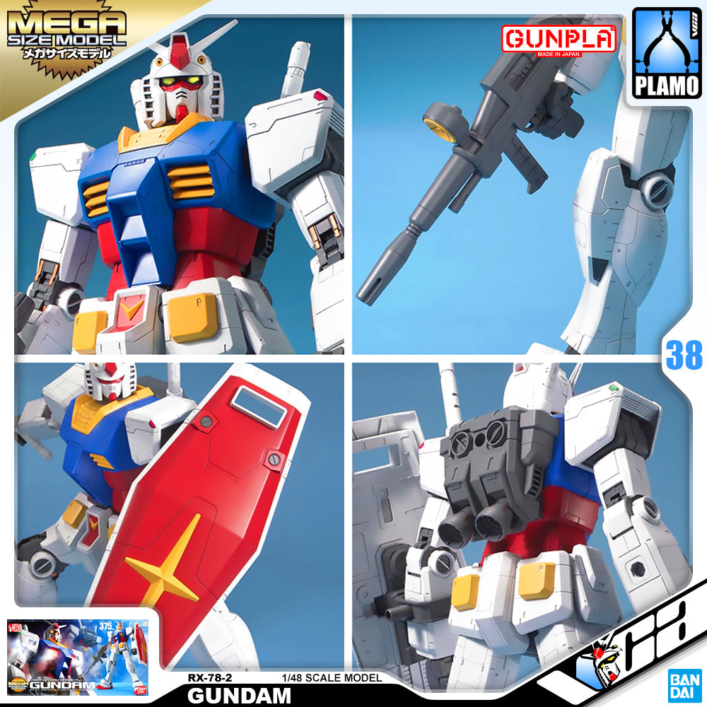 Bandai Gunpla Mega Size 1/48 RX-78-2 Gundam Plastic Model Action Toy Kit VCA Singapore Bandai Gunpla Mega Size 1/48 RX-78-2 Gundam Plastic Model Action Toy Kit VCA Singapore