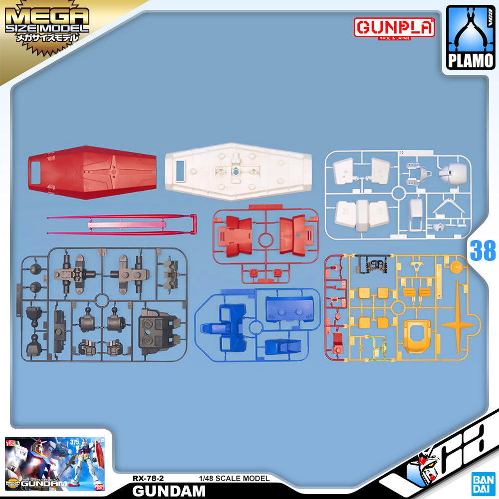 Bandai Gunpla Mega Size 1/48 RX-78-2 Gundam Plastic Model Action Toy Kit VCA Singapore Bandai Gunpla Mega Size 1/48 RX-78-2 Gundam Plastic Model Action Toy Kit VCA Singapore