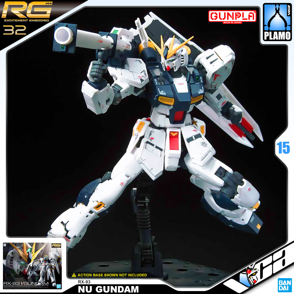 Bandai Gunpla Real Grade 1/144 RG RX-93 NU GUNDAM Plastic Model Kit Toy VCA Singapore Bandai Gunpla Real Grade 1/144 RG RX-93 NU GUNDAM Plastic Model Kit Toy VCA Singapore