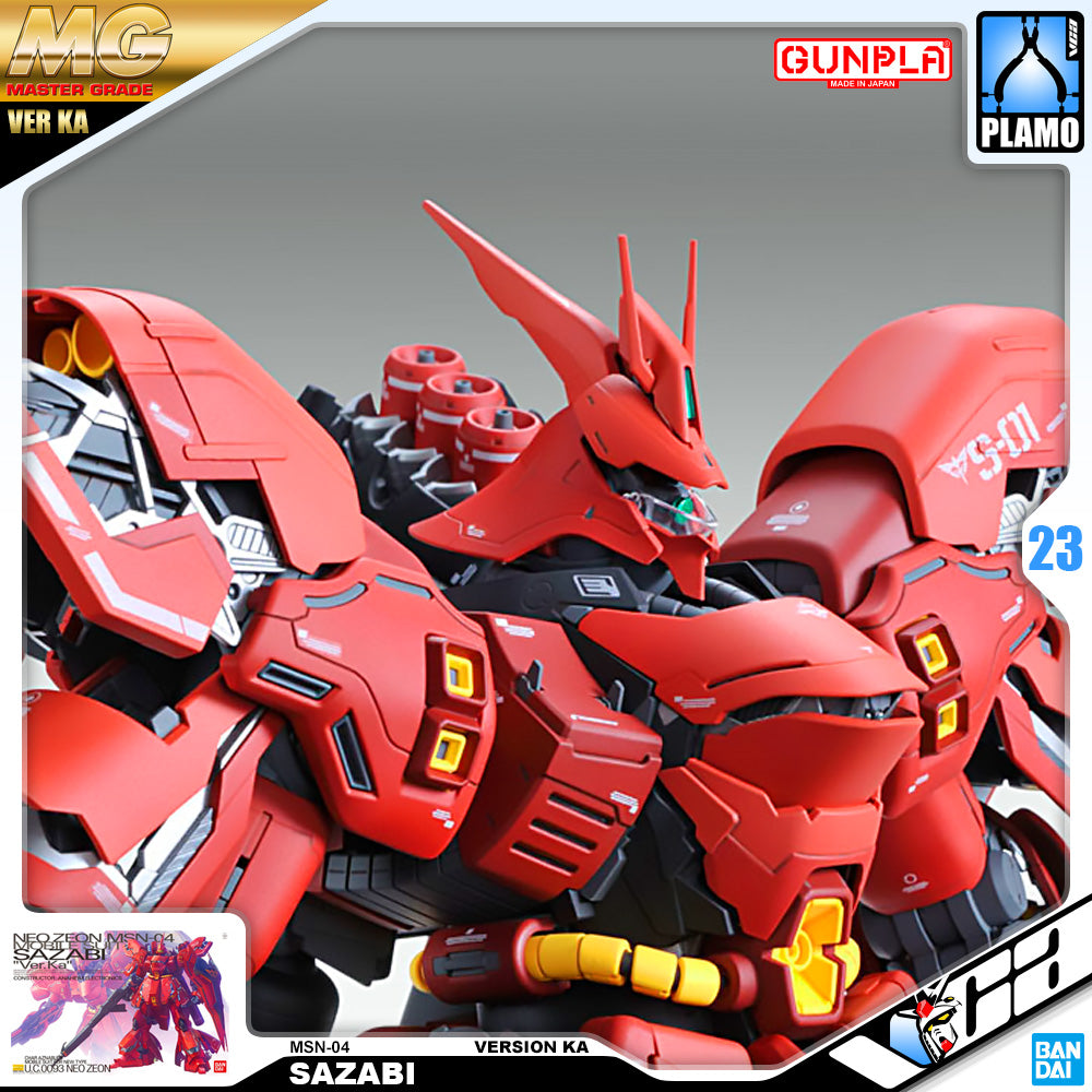 Bandai Gunpla Master Grade 1/100 MG Sazabi Ver Ka Plastic Model Toy VCA Gundam Singapore Bandai Gunpla Master Grade 1/100 MG Sazabi Ver Ka Plastic Model Toy VCA Gundam Singapore