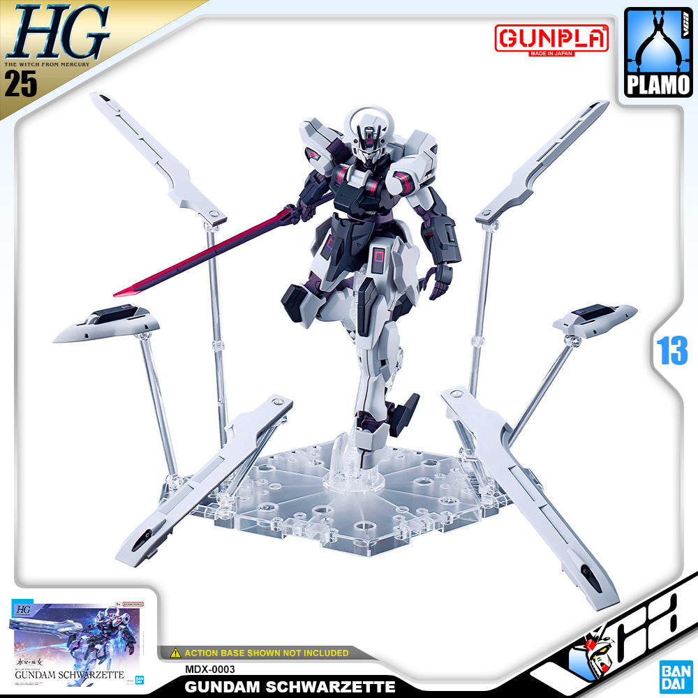 Bandai Gunpla High Grade 1/144 HG Gundam Schwarzette Plastic Model Toy VCA Singapore Bandai Gunpla High Grade 1/144 HG Gundam Schwarzette Plastic Model Toy VCA Singapore