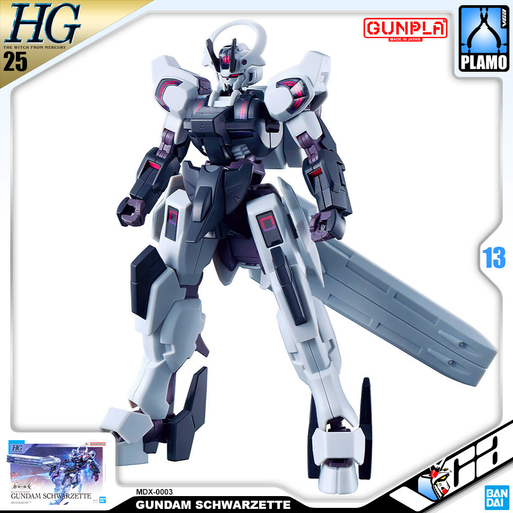 Bandai Gunpla High Grade 1/144 HG Gundam Schwarzette Plastic Model Toy VCA Singapore Bandai Gunpla High Grade 1/144 HG Gundam Schwarzette Plastic Model Toy VCA Singapore