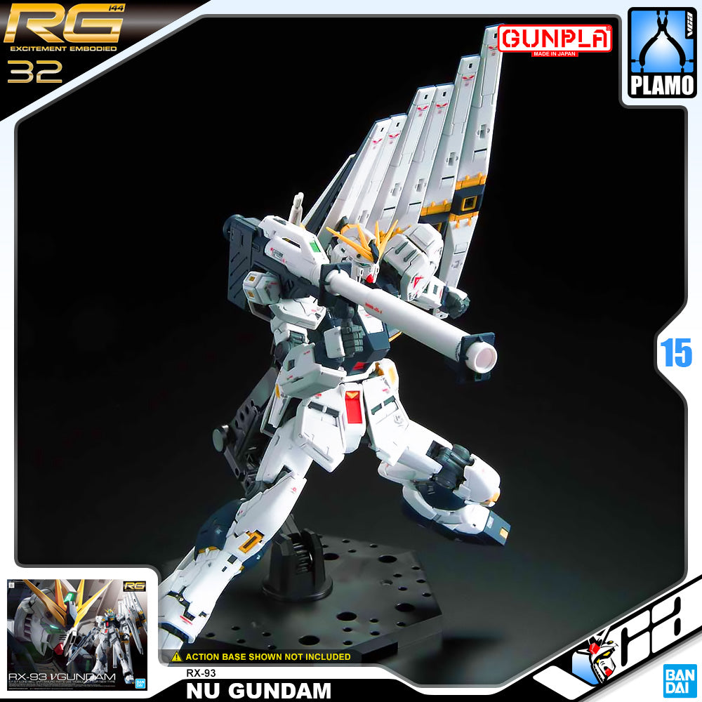 Bandai Gunpla Real Grade 1/144 RG RX-93 NU GUNDAM Plastic Model Kit Toy VCA Singapore Bandai Gunpla Real Grade 1/144 RG RX-93 NU GUNDAM Plastic Model Kit Toy VCA Singapore