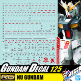 GUNDAM DECAL 125 RG RX-93 NU GUNDAM