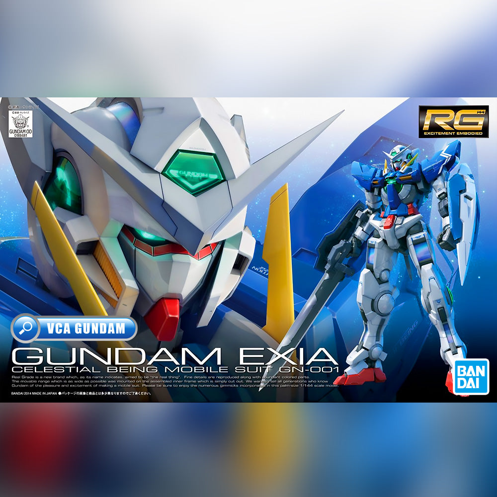 Bandai Gunpla Real Grade 1/144 RG GN-001 GUNDAM EXIA Model Toy VCA Singapore Bandai Gunpla Real Grade 1/144 RG GN-001 GUNDAM EXIA Model Toy VCA Singapore
