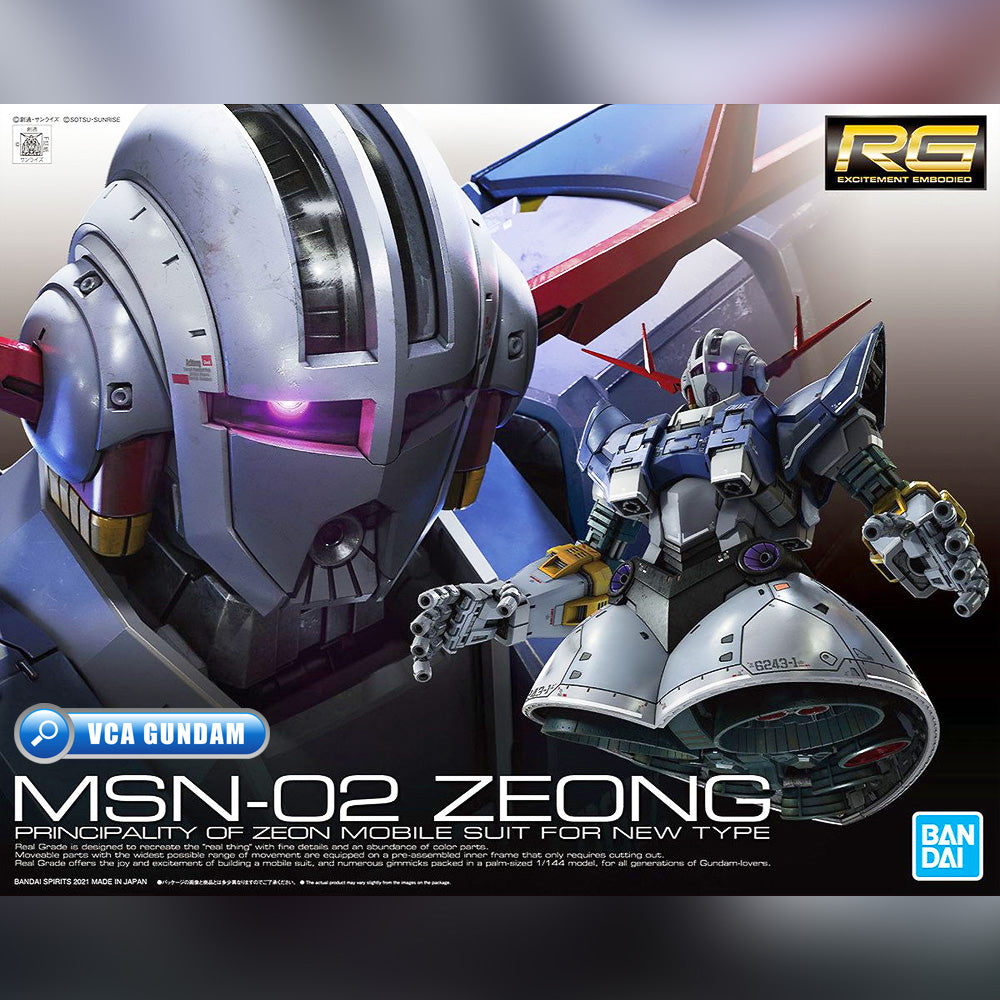 Bandai Gunpla Real Grade 1/144 RG MSN-02 Zeong Plastic Model Toy VCA Gundam Singapore Bandai Gunpla Real Grade 1/144 RG MSN-02 Zeong Plastic Model Toy VCA Gundam Singapore