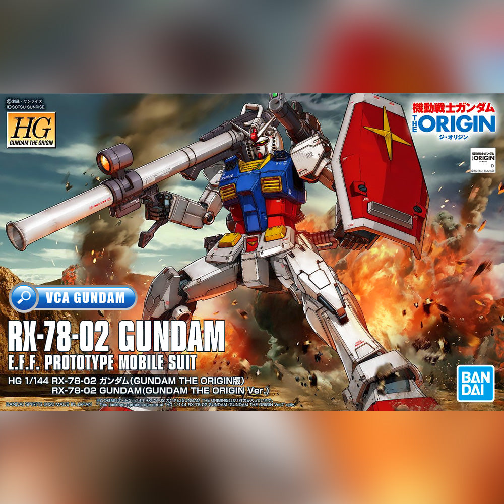 Bandai Gunpla High Grade The Origin HG RX-78-02 Gundam Plastic Model Action Toy VCA Singapore Bandai Gunpla High Grade The Origin HG RX-78-02 Gundam Plastic Model Action Toy VCA Singapore
