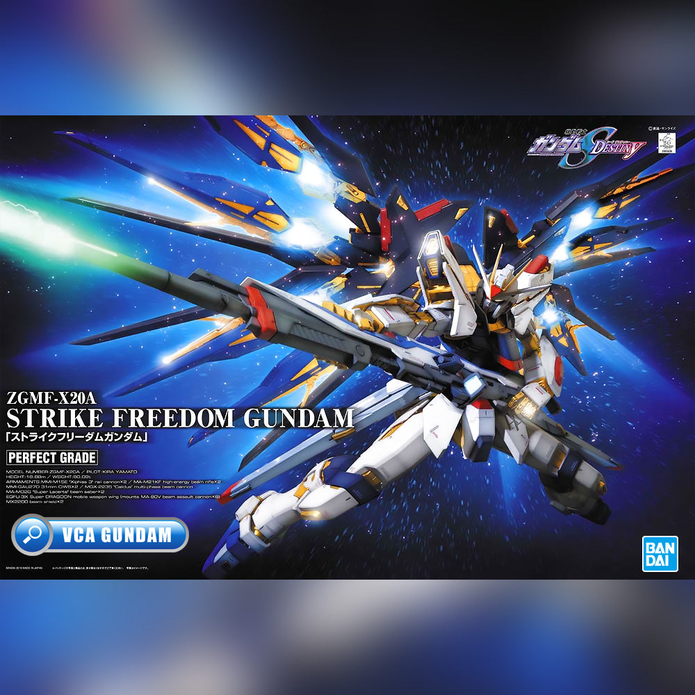 Bandai Gunpla Perfect Grade 1/60 PG ZGMF-X20A Strike Freedom Gundam Big Plastic Model Toy VCA Singapore Bandai Gunpla Perfect Grade 1/60 PG ZGMF-X20A Strike Freedom Gundam Big Plastic Model Toy VCA Singapore
