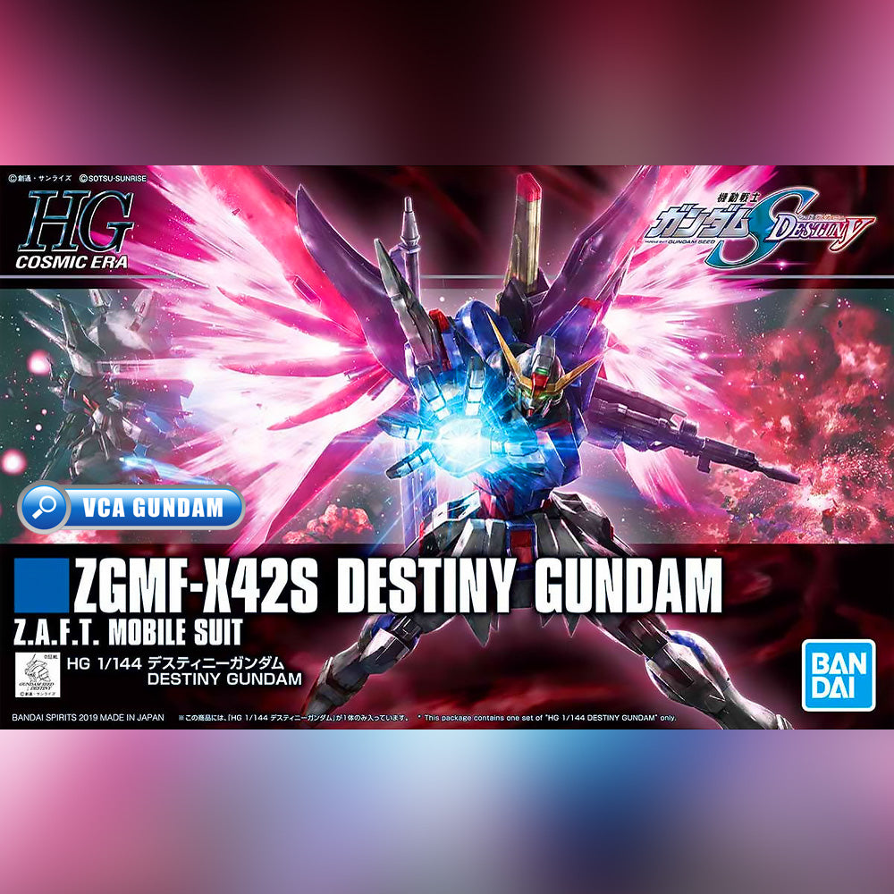 Bandai Gunpla High Grade Cosmic Era HGCE 1/144 HG Destiny Gundam Plastic Model Toy VCA Singapore Bandai Gunpla High Grade Cosmic Era HGCE 1/144 HG Destiny Gundam Plastic Model Toy VCA Singapore