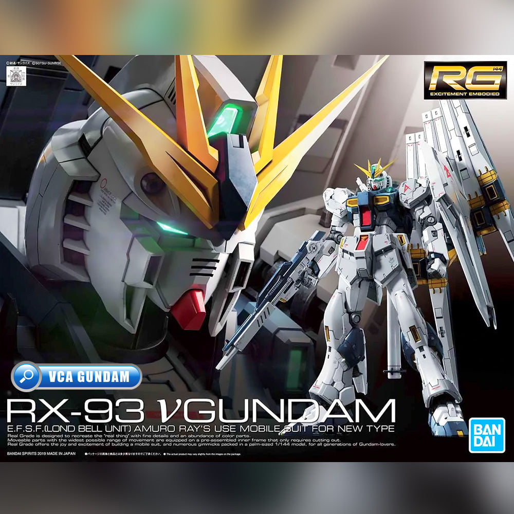 Bandai Gunpla Real Grade 1/144 RG RX-93 NU GUNDAM Plastic Model Kit Toy VCA Singapore Bandai Gunpla Real Grade 1/144 RG RX-93 NU GUNDAM Plastic Model Kit Toy VCA Singapore