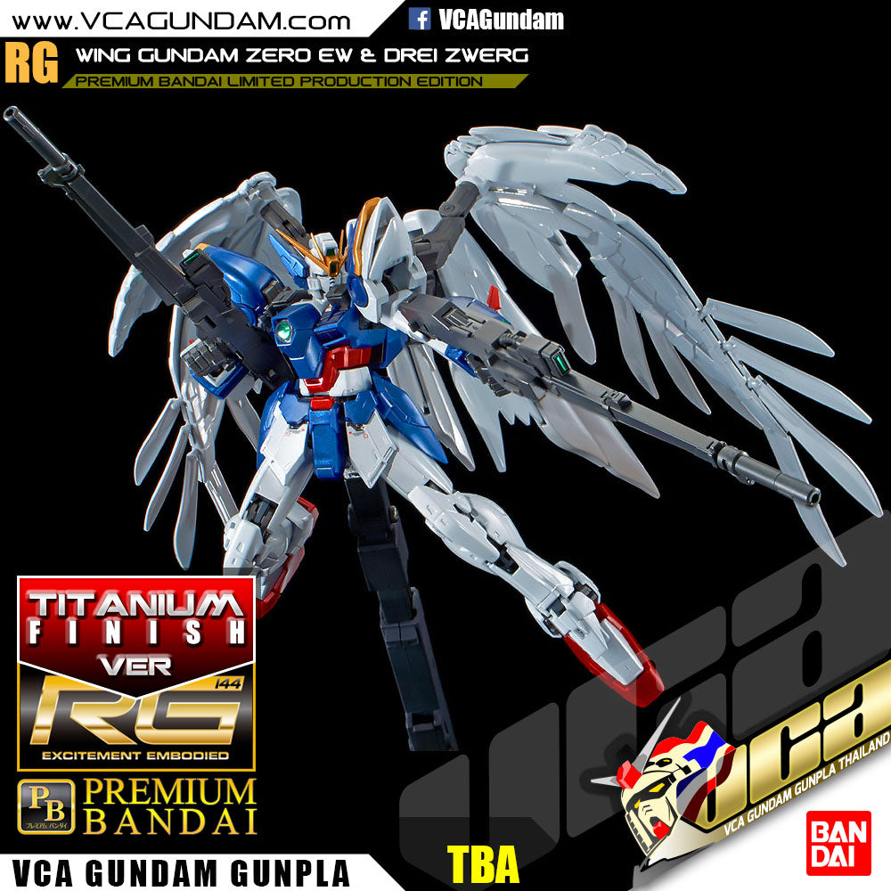 Premium Bandai Gunpla Real Grade RG Wing Gundam Zero & Drei Zwerg Titanium Finish Action Figure Toy Kit VCA Singapore Premium Bandai Gunpla Real Grade RG Wing Gundam Zero & Drei Zwerg Titanium Finish Action Figure Toy Kit VCA Singapore