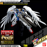 Premium Bandai Gunpla Real Grade RG Wing Gundam Zero & Drei Zwerg Titanium Finish Action Figure Toy Kit VCA Singapore