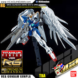 Premium Bandai Gunpla Real Grade RG Wing Gundam Zero & Drei Zwerg Titanium Finish Action Figure Toy Kit VCA Singapore
