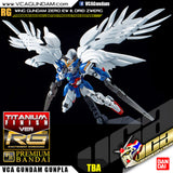 Premium Bandai Gunpla Real Grade RG Wing Gundam Zero & Drei Zwerg Titanium Finish Action Figure Toy Kit VCA Singapore