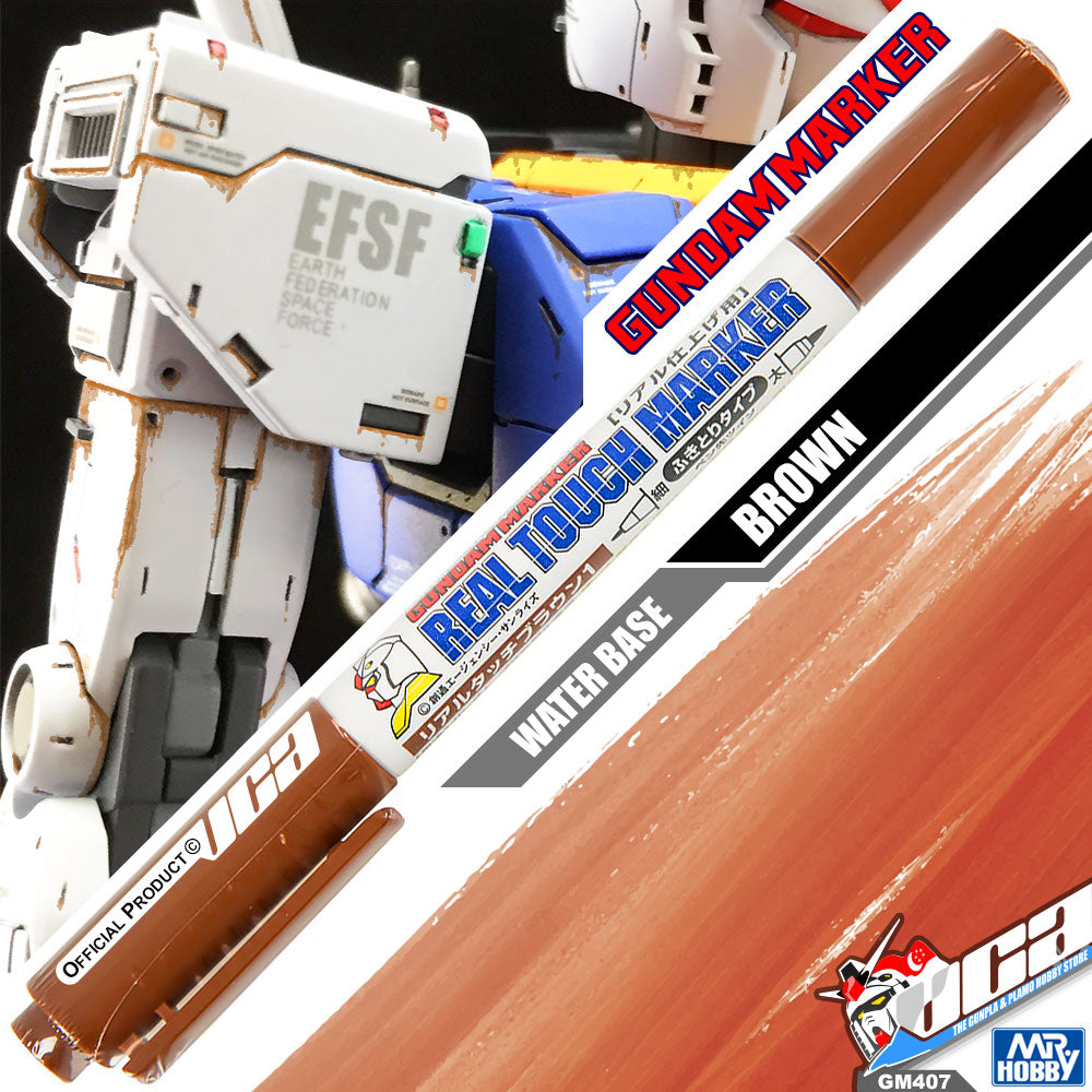 GSI CREOS MR HOBBY GM407 GUNDAM REAL TOUCH MARKER PAINT BROWN HOBBY PEN VCA GUNDAM SINGAPORE